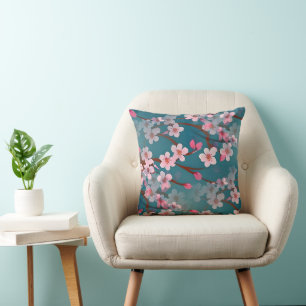 Cherry Blossom - Sakura seamless pattern 1 Cushion