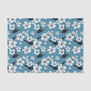 CHERRY BLOSSOM - SAKURA (SMOKY BLUE) TISSUE PAPER