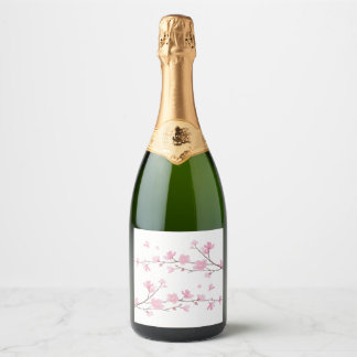 Cherry Blossom – Sakura  Sparkling Wine Label