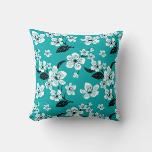 CHERRY BLOSSOM - SAKURA (TEAL) CUSHION