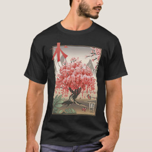 Cherry Blossom Sakura Tree Mt Fuji Japan T-Shirt