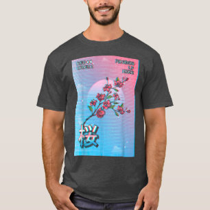 Cherry Blossom Sakura Tree Retro T-Shirt