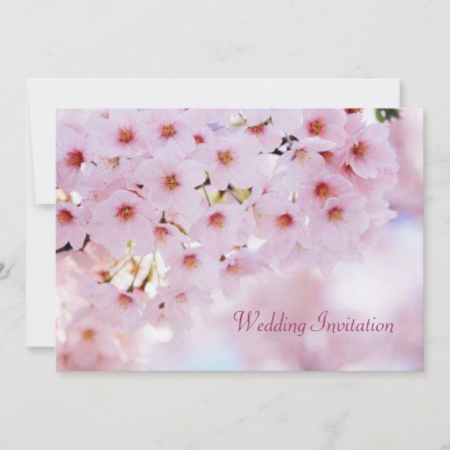 Cherry blossom Sakura Wedding Invitation (Front)