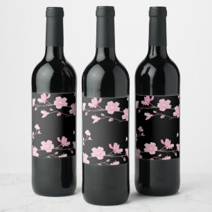 Cherry Blossom – Sakura Wine Bottle Label