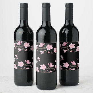 Cherry Blossom – Sakura Wine Bottle Label