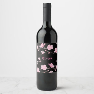 Cherry Blossom – Sakura Wine Bottle Label