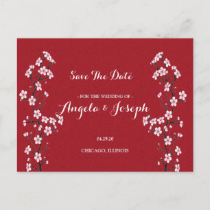Cherry Blossom Save the Date Card