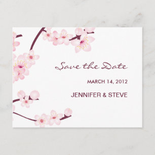 Cherry Blossom Save The Date Card