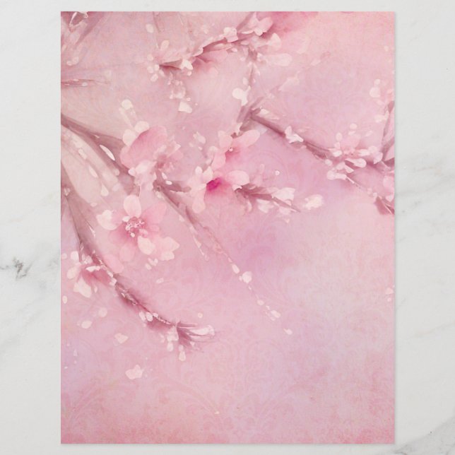 Cherry Blossom Scrapbook Ephemera (Front)