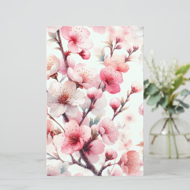 Cherry Blossom Scrapbook Paper (Standing Front)