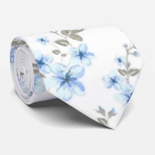 Cherry blossom seamless pattern tie (Rolled)