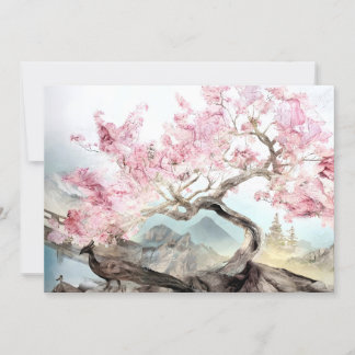 Cherry Blossom Serenade Holiday Card