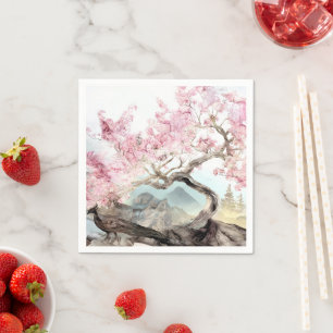 Cherry Blossom Serenade Napkin