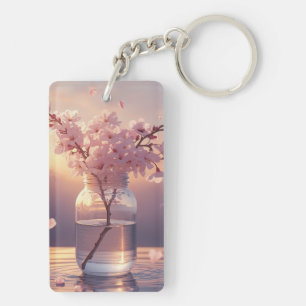 Cherry Blossom Serenity – Elegant Sakura Branch in Key Ring