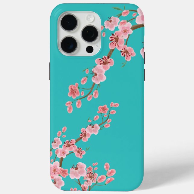 Cherry Blossom Serenity in Watercolor Phone Case (Back)