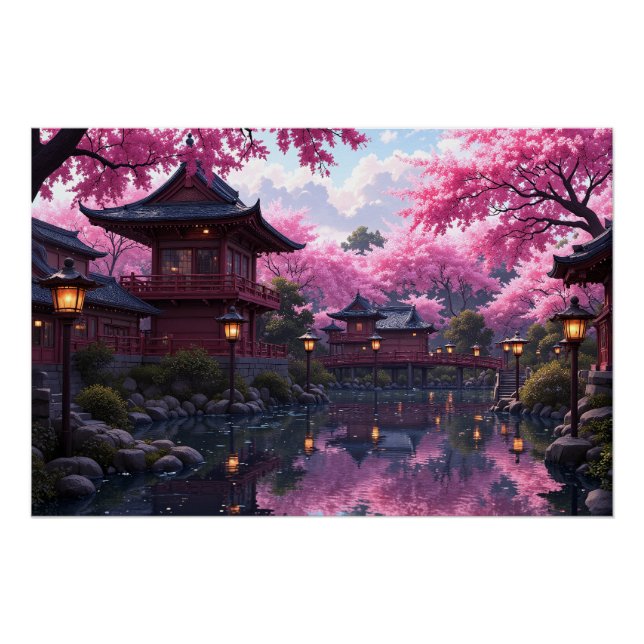 Cherry Blossom Serenity Poster (Front)