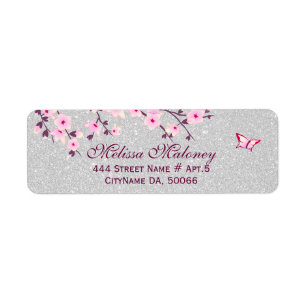Cherry Blossom Silver Glitter