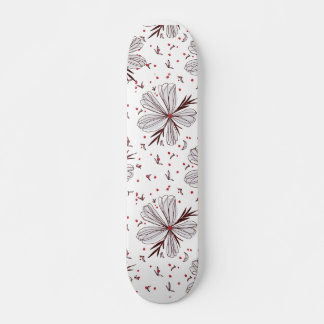 Cherry Blossom Sketch Skateboard – Brown & Brick R