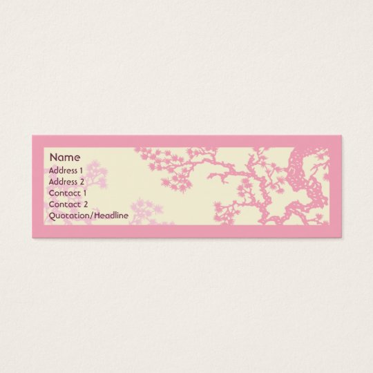 Cherry Blossom - Skinny Mini Business Card