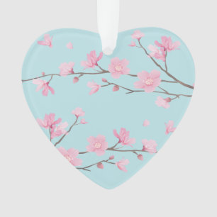 Cherry Blossom - Sky Blue - HAPPY ANNIVERSARY Ornament
