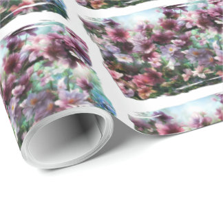 Cherry Blossom Splash Wrapping Paper