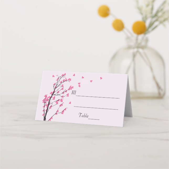 Cherry Blossom Stem - Escort Card (Front)
