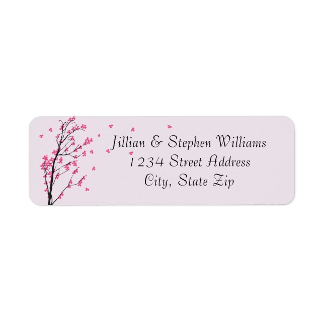 Cherry Blossom Stem - Return Address Labels (Front)