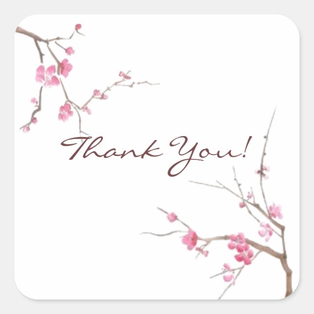 Cherry Blossom Sticker - Customisable (Front)