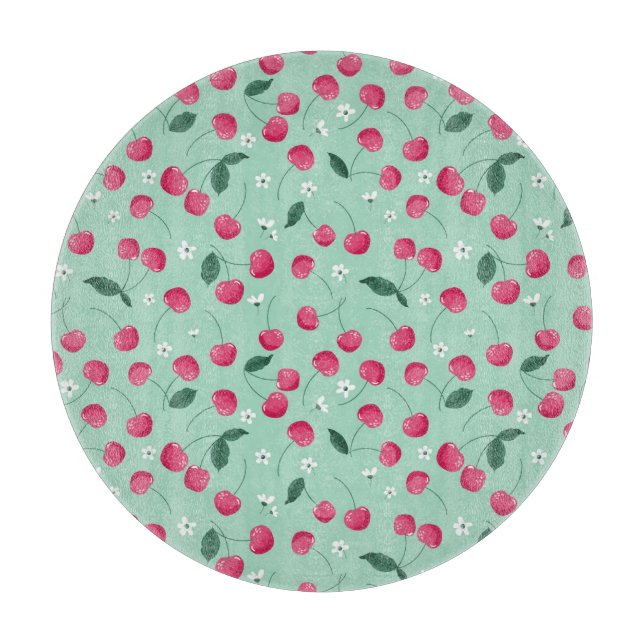 Cherry Blossom: Summer Festive Design Cutting Board (Front)
