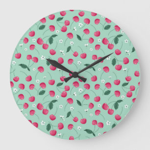 Cherry Blossom: Summer Festive Design Large Clock