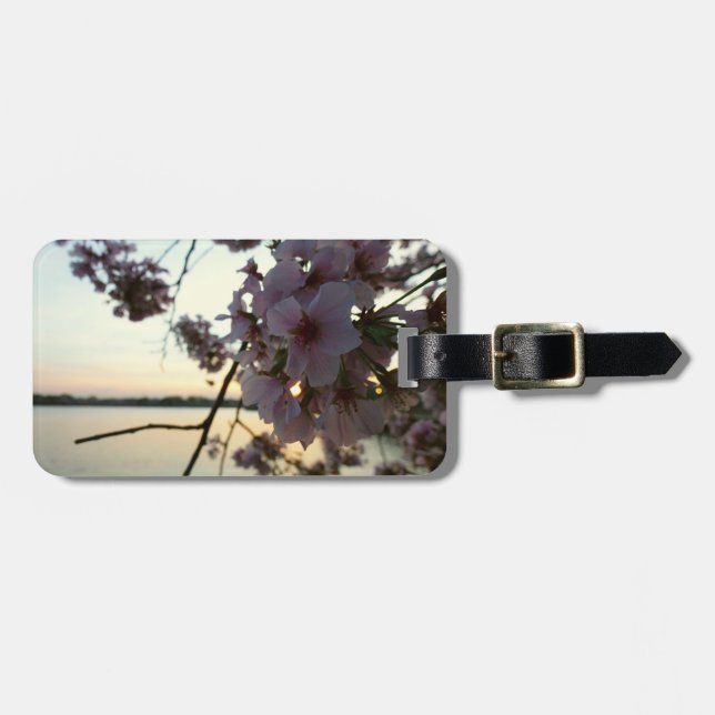 Cherry Blossom Sunset in Washington DC Luggage Tag (Front Horizontal)