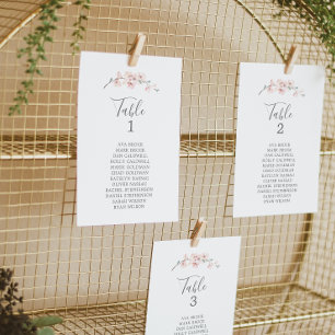Cherry Blossom Table Number Seating Chart Cards