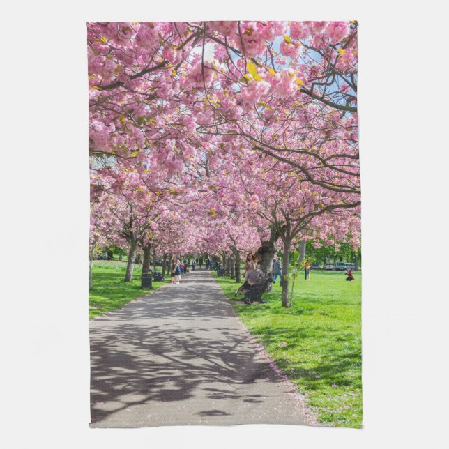 Cherry blossom tea towel (Vertical)