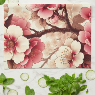 Cherry Blossom Tea Towel