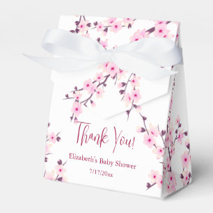 Cherry Blossom Thank You Baby Shower  Favour Box