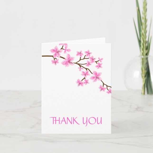 Cherry Blossom Thank you card (Front)