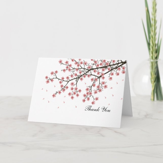 Cherry Blossom Thank You Card (Front)