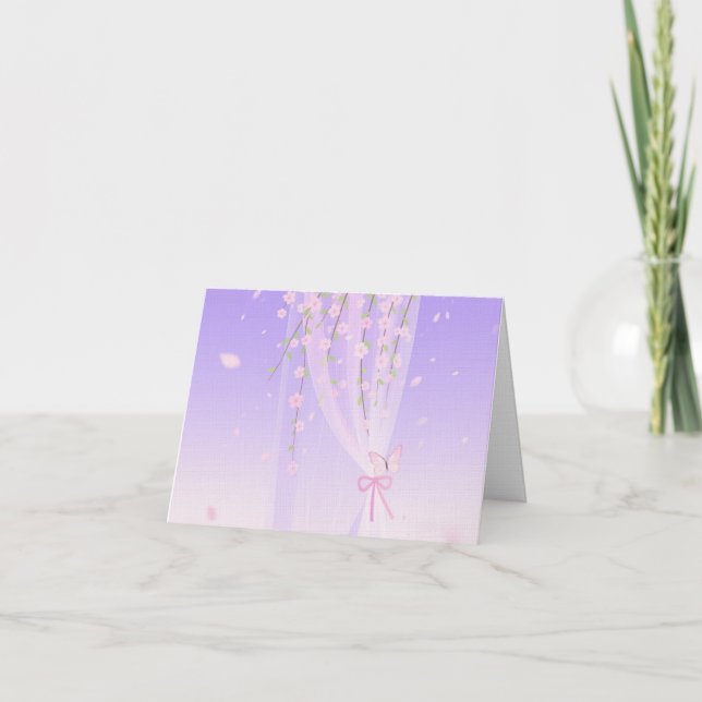 Cherry Blossom Thank You Card (Front)
