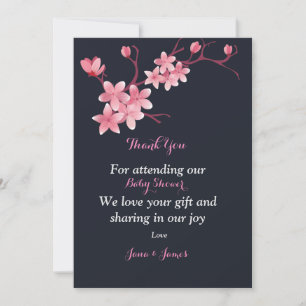 Cherry Blossom thank You Card