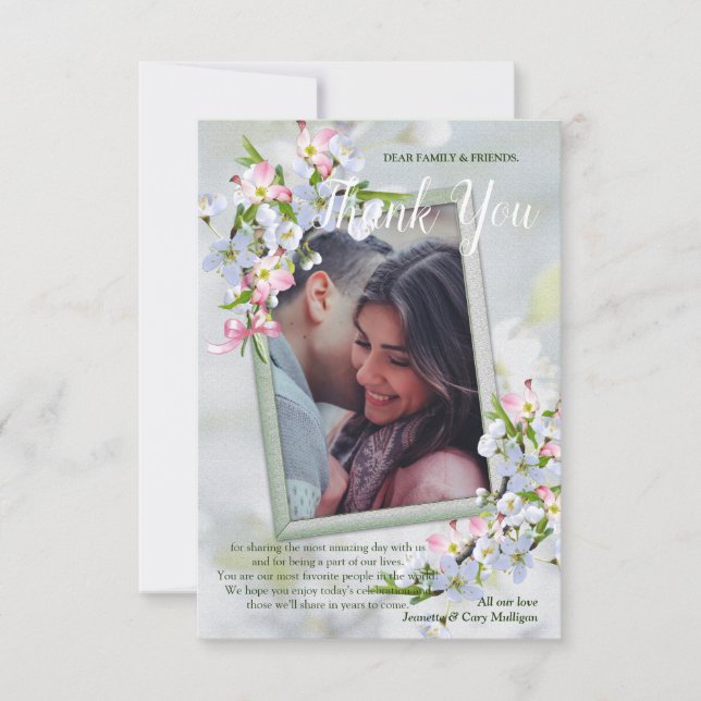 Cherry Blossom Thank You Cards (Front)