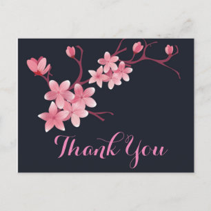 Cherry Blossom Thank you Postcard