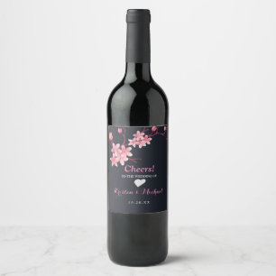 Cherry Blossom The Wedding Wine Wine Label