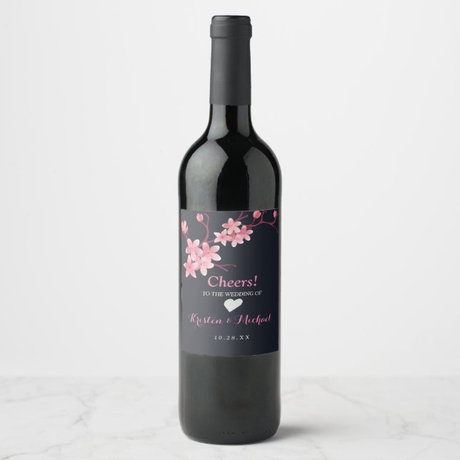 Cherry Blossom  The Wedding Wine Wine Label (Front)