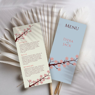 Cherry Blossom Themed Wedding Menu