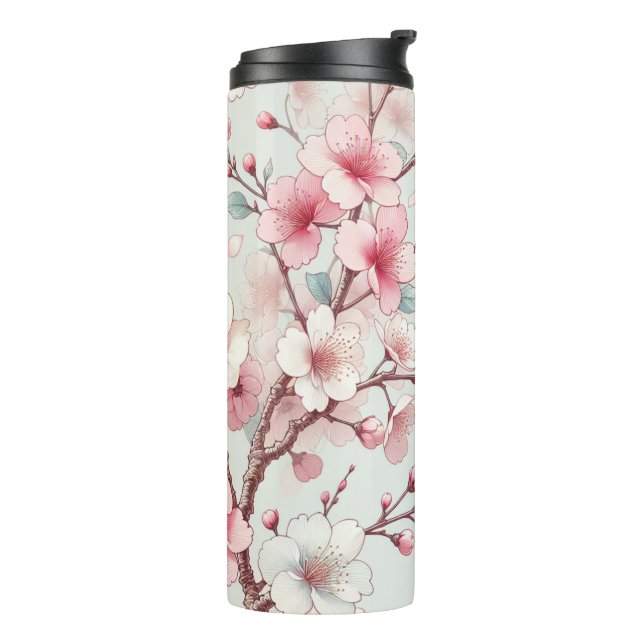 Cherry Blossom Thermal Tumbler (Rotated Left)