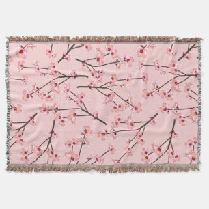 Cherry Blossom Throw Blanket