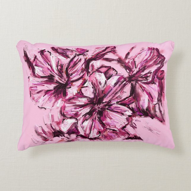 Cherry Blossom Throw Pillow (Front)