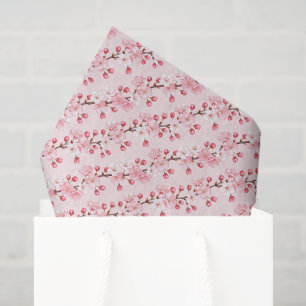 Cherry Blossom Tissue Paper, Decoupage Pink Sakura Paper