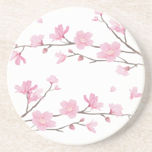 Cherry Blossom - Transparent-Background Coaster