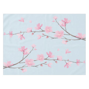 Cherry Blossom - Transparent Background Tablecloth